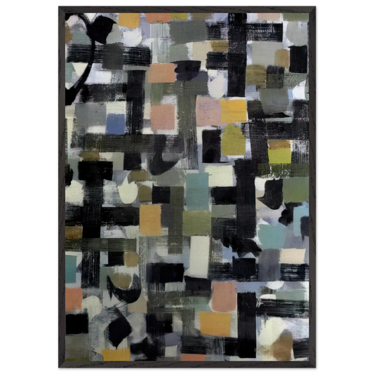 Number 13 - 1952 - Bradley Walker Tomlin 70x100 cm / 28x40 inches Framed Art Print – Black Wooden Frame