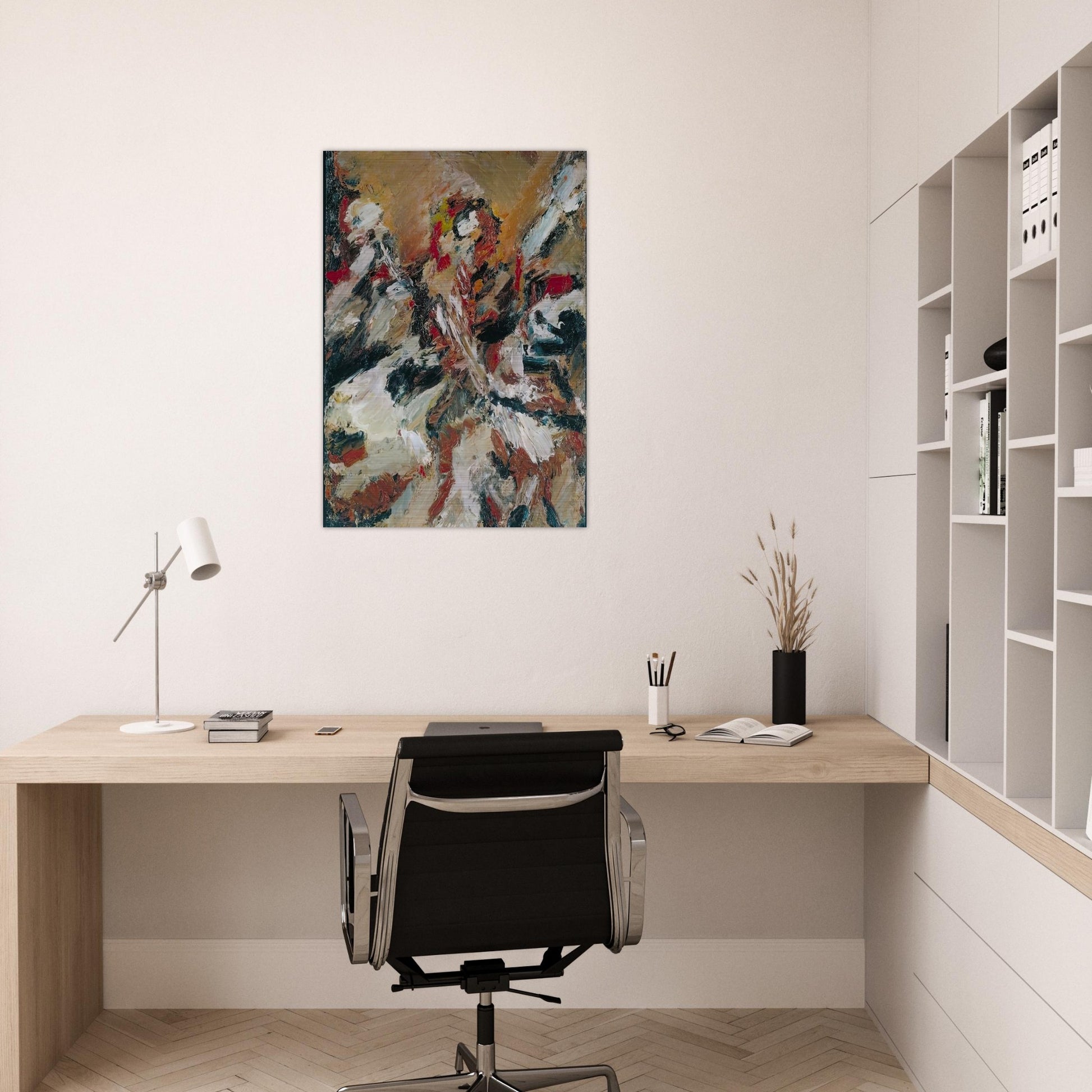 STUDY AFTER TITIAN I - Frank Auerbach Brushed Aluminum Print - 70x100 cm / 28x40 inches | Frank Auerbach Aluminum Print | Frank Auerbach Prints