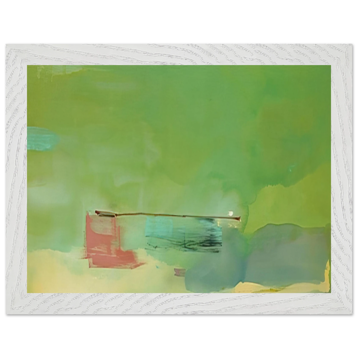 Helen Frankenthaler - Springscape - 1975 Wall art - 20x25 cm / 8x10 inches - Premium Wooden Framed Poster With Fine Art Paper-canvas - Wood frame