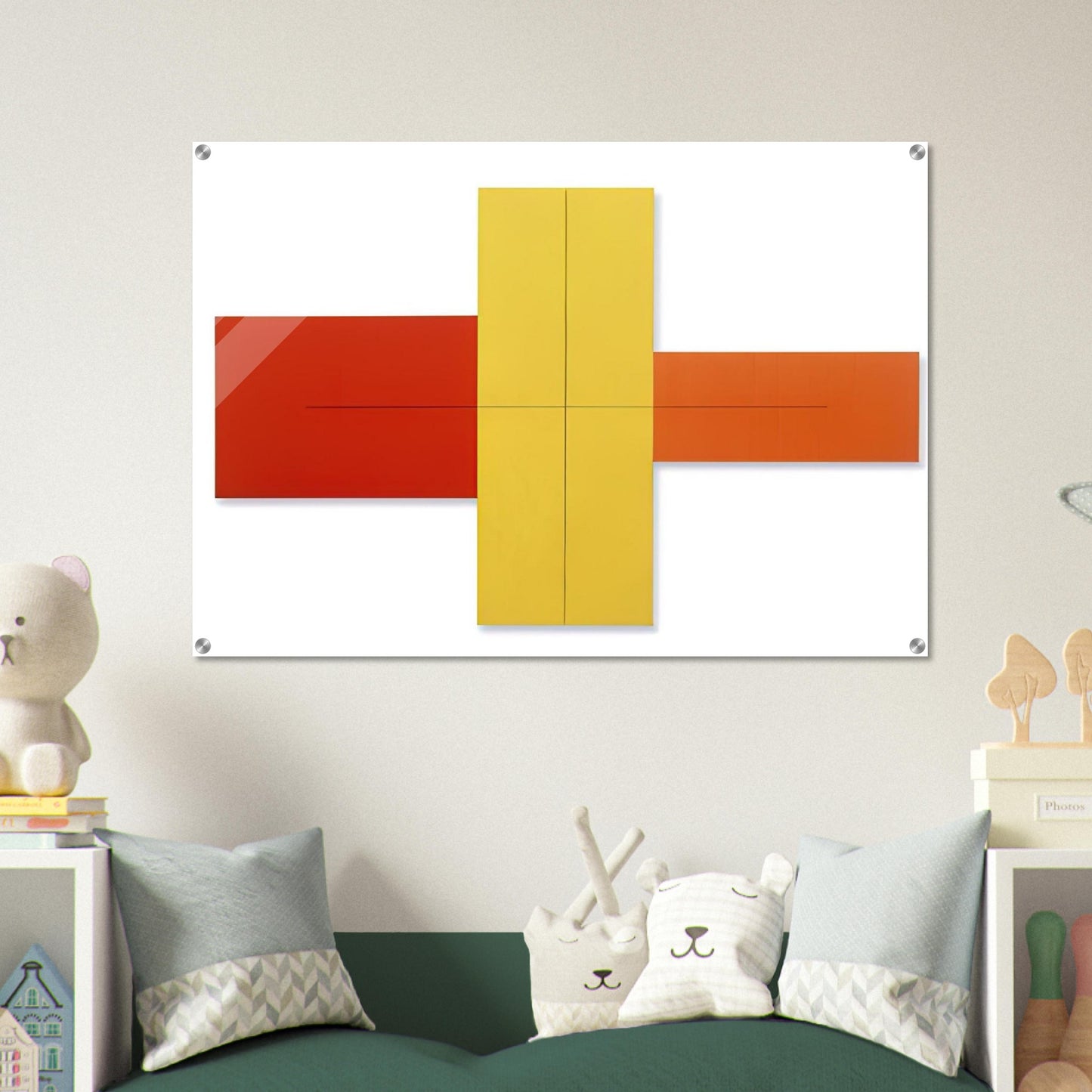 WITHIN RED YELLOW ORANGE 1981 - Robert Mangold Acrylic Print - 70x100 cm / 28x40″ inches | Robert Mangold Wall Art | Robert Mangold Prints