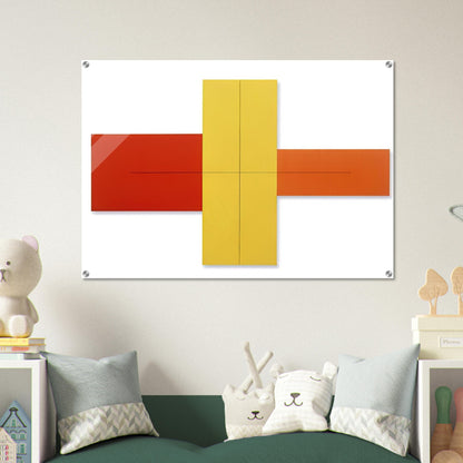 WITHIN RED YELLOW ORANGE 1981 - Robert Mangold Acrylic Print - 70x100 cm / 28x40″ inches | Robert Mangold Wall Art | Robert Mangold Prints