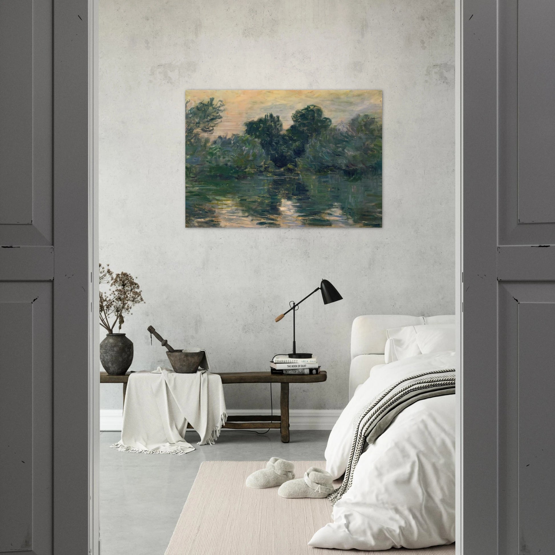 The Arm of the Seine - claude monet Brushed Aluminum Print - 70x100 cm / 28x40 inches | claude monet Aluminum Print | claude monet Prints