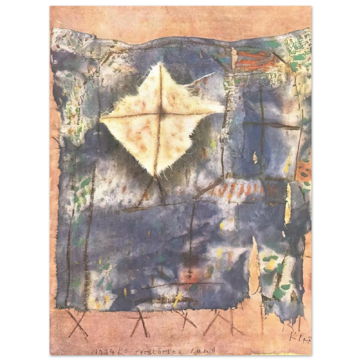 Paul Klee - RAVAGED LAND 1921  75x100 cm / 30x40inches Fine Art Poster