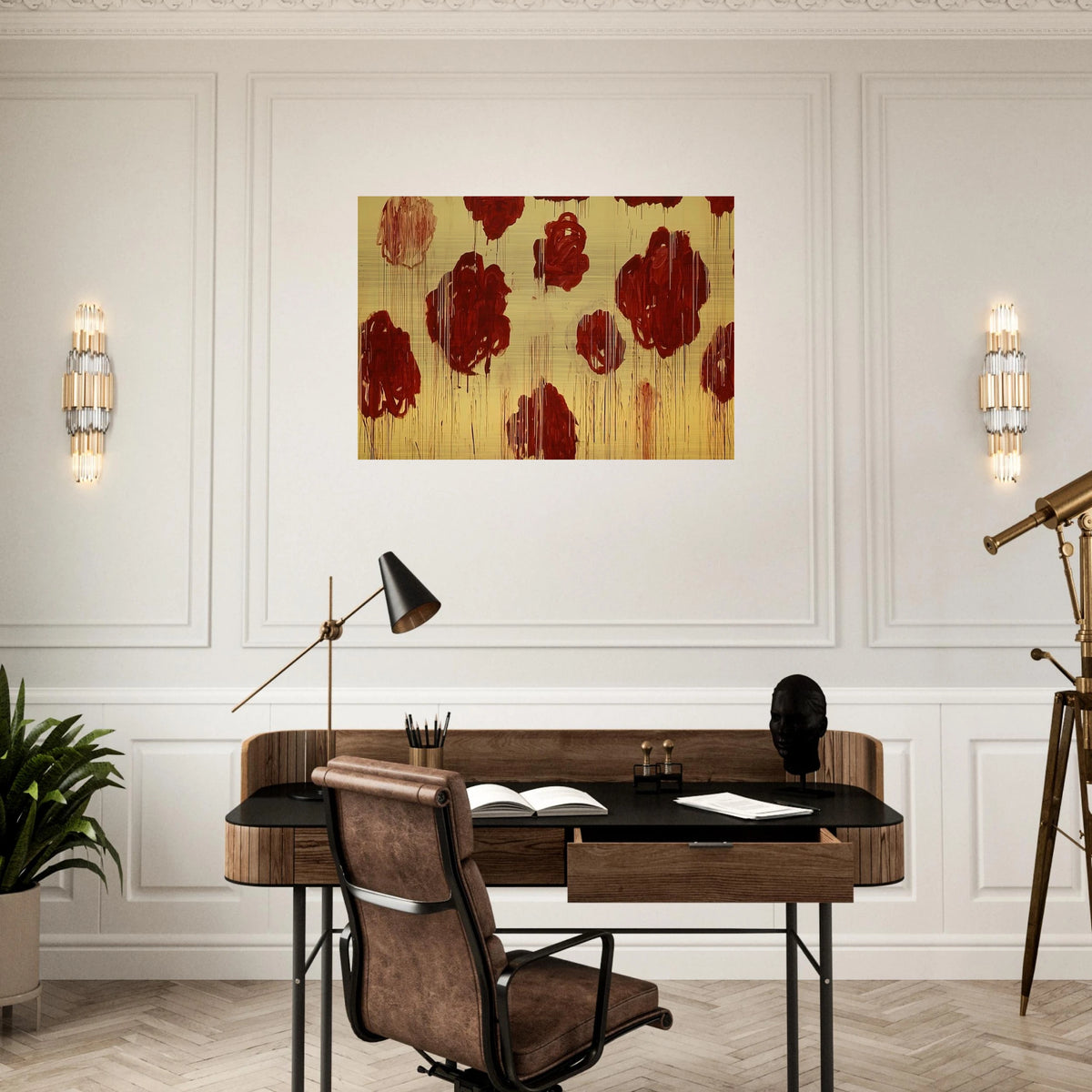 Untitled,  Blooming, A Scattering of Blossoms & Other Things  - Cy Twombly Brushed Aluminum Print - 70x100 cm / 28x40 inches | Cy Twombly Aluminum Print | Cy Twombly Prints