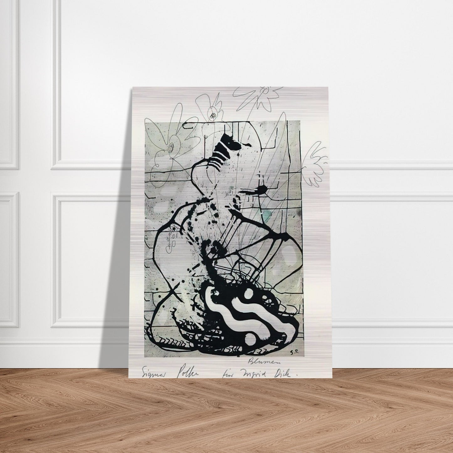 BLUMEN 1985 - Sigmar Polke Brushed Aluminum Print - 70x100 cm / 28x40 inches | Sigmar Polke Aluminum Print | Sigmar Polke Prints
