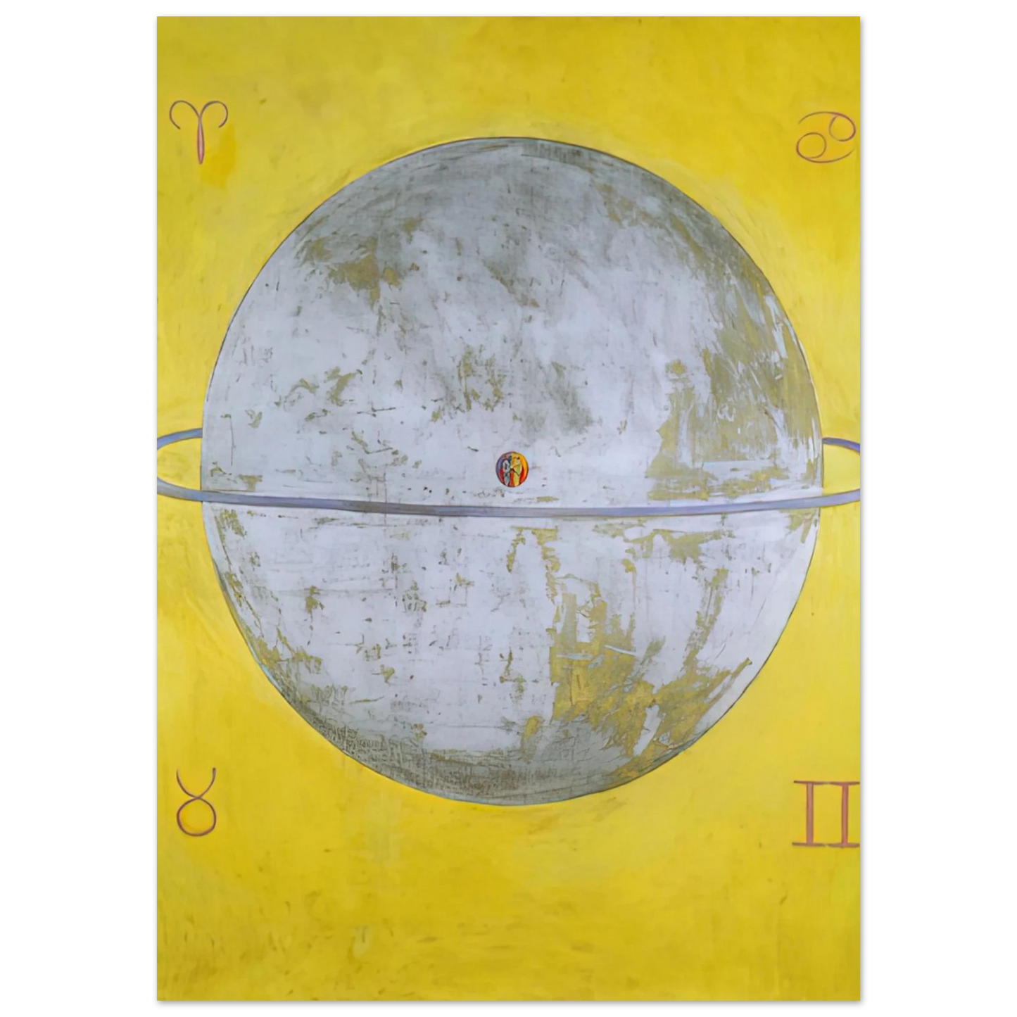 Hilma af Klint - THE DOVE NR 12 1915 Wall art - 20x25 cm / 8x10 inches - Fine Art Poster-canvas - -