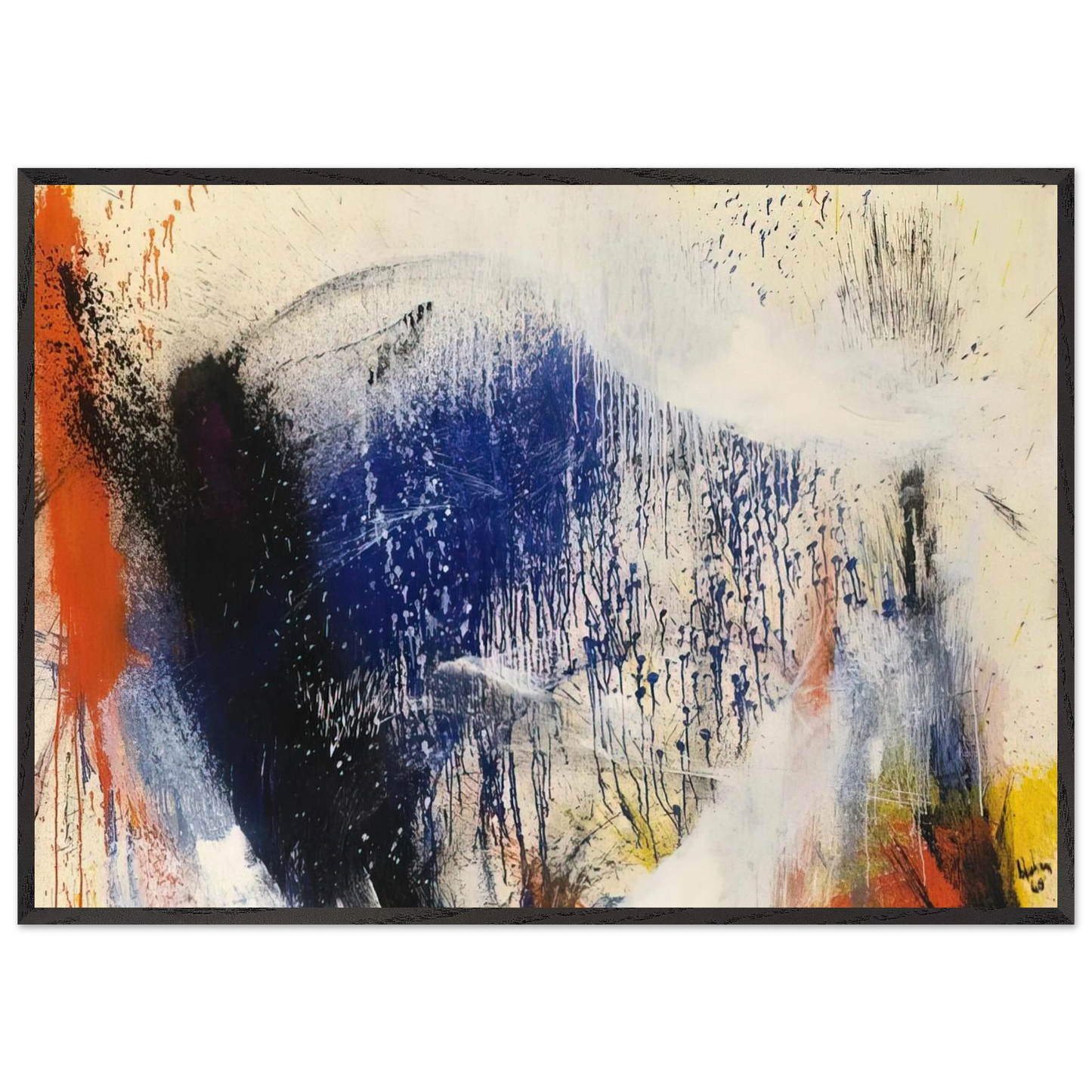 Helen Frankenthaler - Untitled - 1960 Wall art - 40x50 cm / 16x20 inches - Premium Wooden Framed Poster With Fine Art Paper-canvas - Wood frame