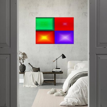 DVA-DVA - 1986 - Victor Vasarely Brushed Aluminum Print - 70x100 cm / 28x40 inches | Victor Vasarely Aluminum Print | Victor Vasarely Prints
