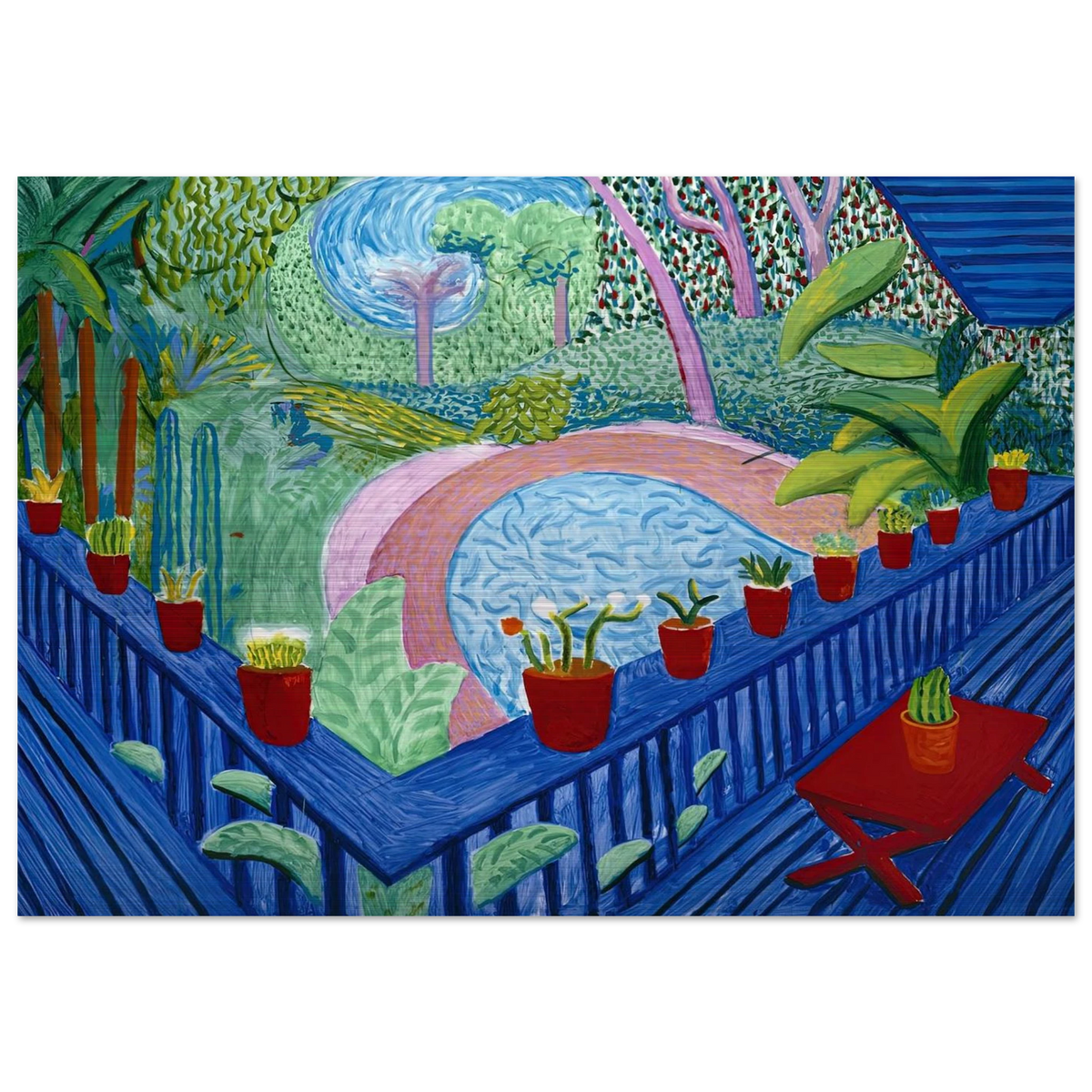 David Hockney - David Hockney Brushed Aluminum Print - 70x100 cm / 28x40 inches | David Hockney Aluminum Print | David Hockney Prints