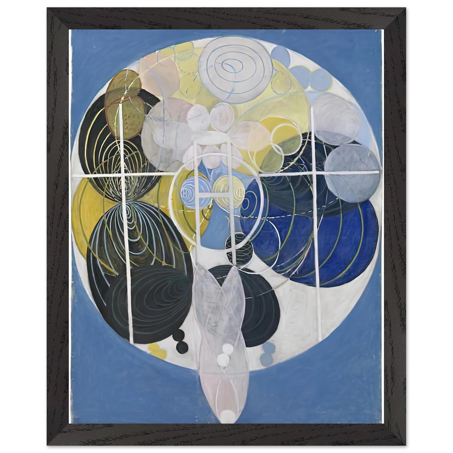 Hilma af Klint - THE LARGE FIGURE PAINTINGS NR 5 1907 Wall art - 30x40 cm / 12x16 inches - Premium Wooden Framed Poster With Fine Art Paper-canvas - Black frame