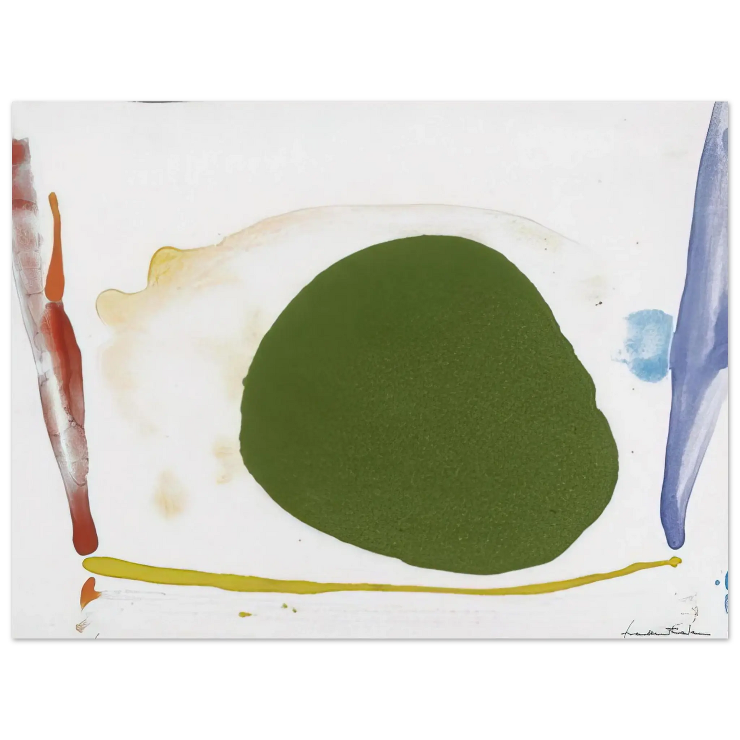 Helen Frankenthaler - Thanksgiving Day - 1973 Wall art - A2 (42 x 59.4  cm) - Premium Wooden Framed Poster With Fine Art Paper - Wood frame