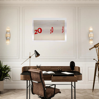 20 20 20 1962 - Edward Ruscha Brushed Aluminum Print - 70x100 cm / 28x40 inches | Edward Ruscha Aluminum Print | Edward Ruscha Prints