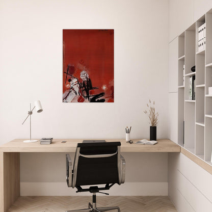 COMPOSITION ROUGE - Chu teh Chun Brushed Aluminum Print - 70x100 cm / 28x40 inches | Chu teh Chun Aluminum Print | Chu teh Chun Prints