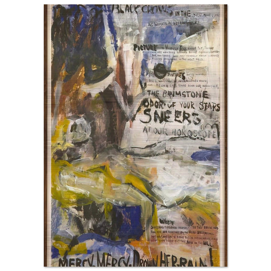 THE ORANGES NO 1 BLACK CROWS 1949 - Grace Hartigan Brushed Aluminum Print - 70x100 cm / 28x40 inches | Grace Hartigan Aluminum Print | Grace Hartigan Prints