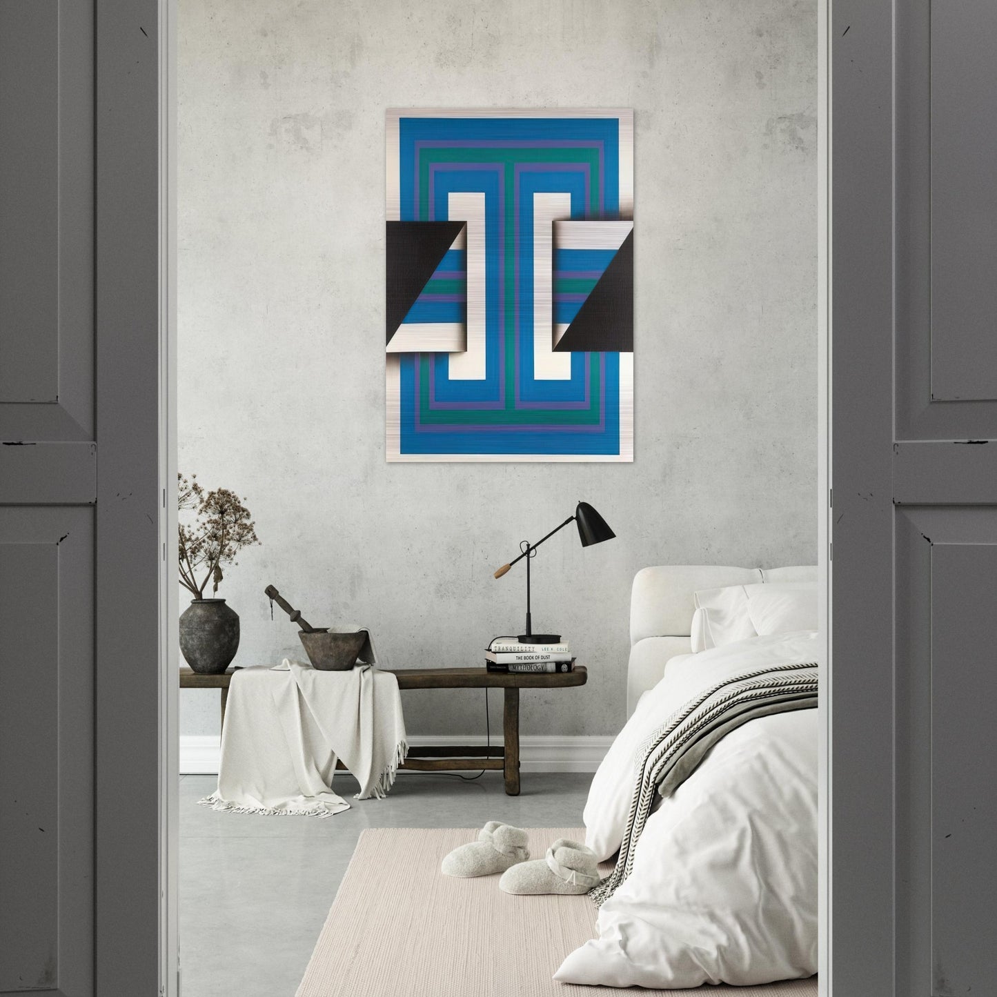 Palindrome 10 - 1967 - Omar Rayo Brushed Aluminum Print - 70x100 cm / 28x40 inches | Omar Rayo Aluminum Print | Omar Rayo Prints