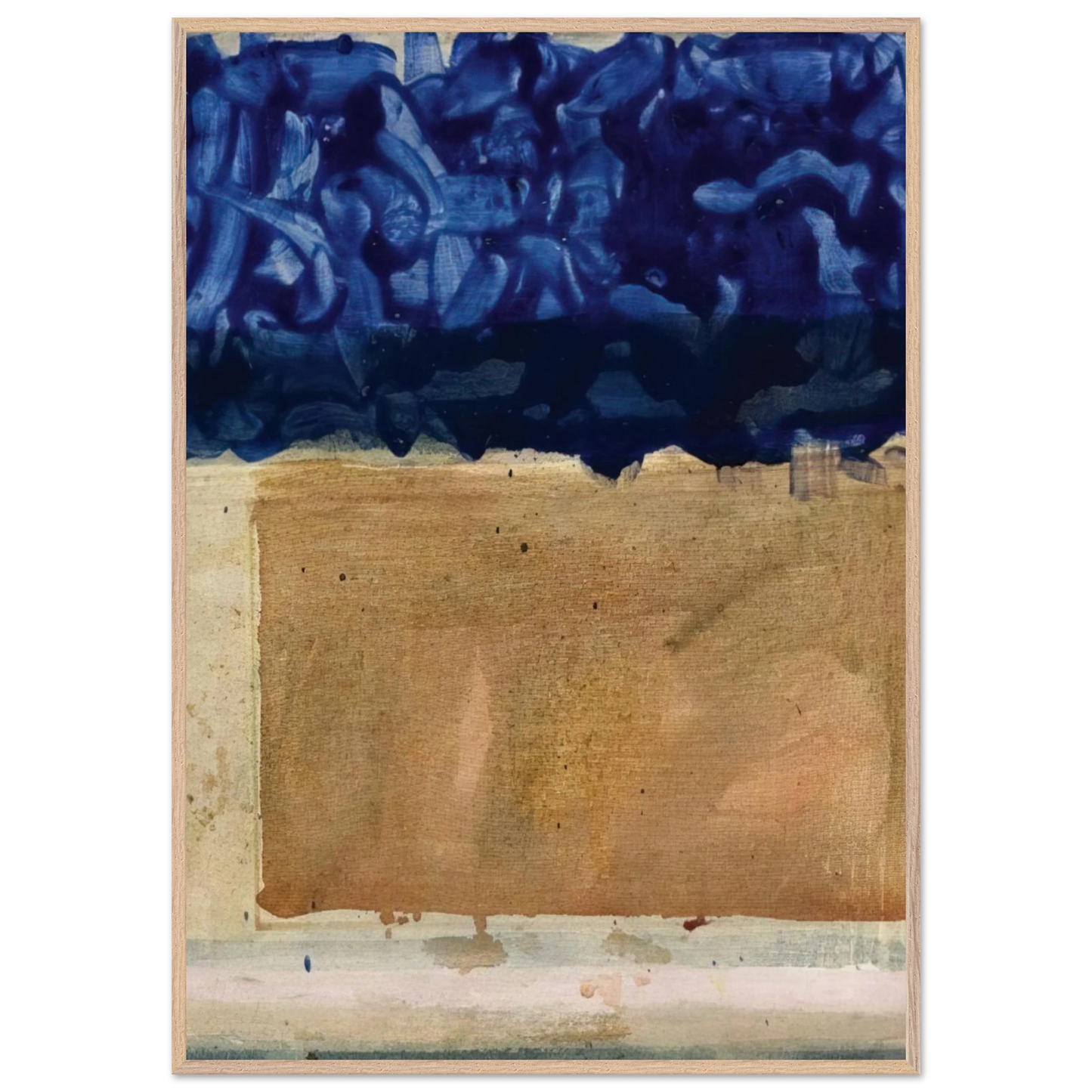 Helen Frankenthaler - Shoreline - 1952 Wall art - A2 (42 x 59.4  cm) - Premium Wooden Framed Poster With Fine Art Paper-canvas - Wood frame