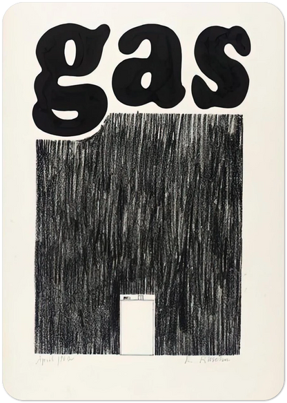 GAS 1962 By Edward Ruscha Pack of 10 Post Cards | Edward Ruscha Post Cards | A6 (10.5 x 14.8 cm) - 4.1 x 5.8 inches