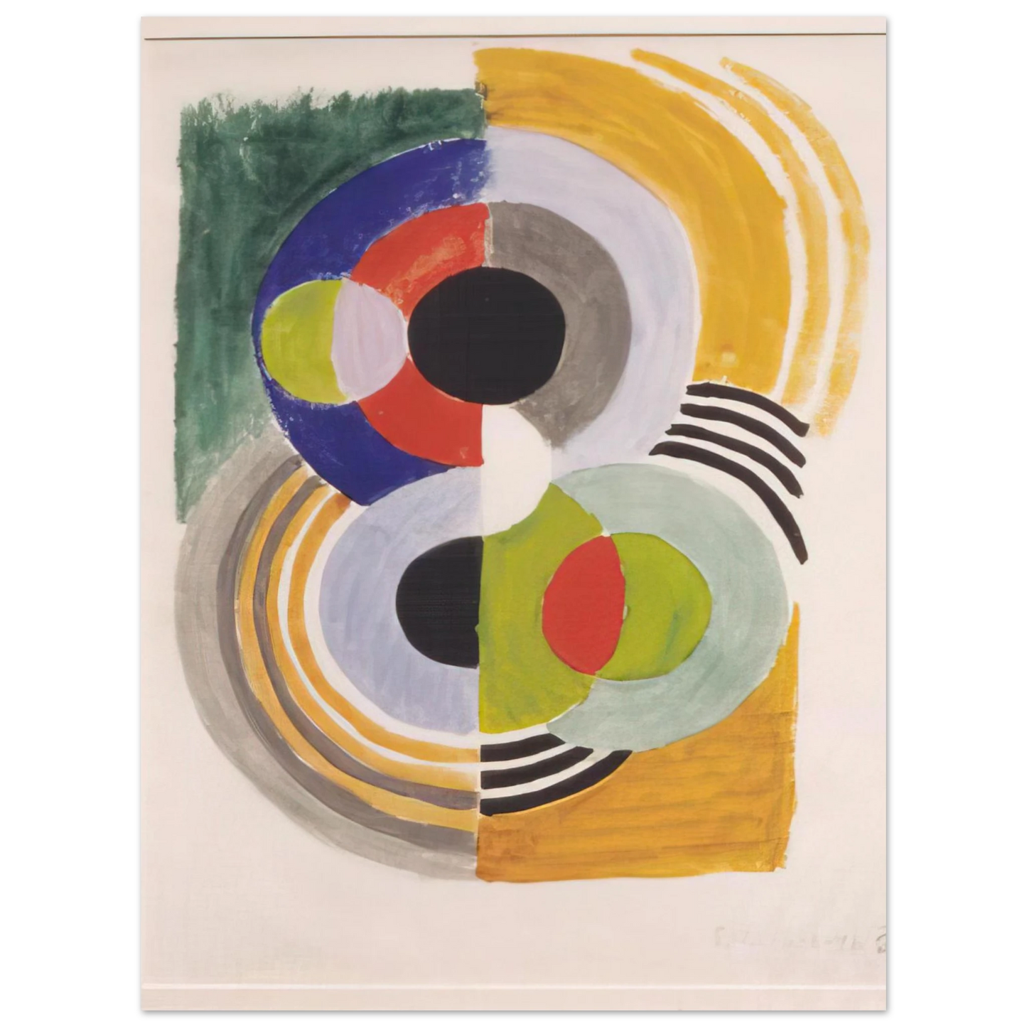 Sonia Delaunay - COMPOSITION WITH DISCS  75x100 cm / 30x40inches Fine Art Poster
