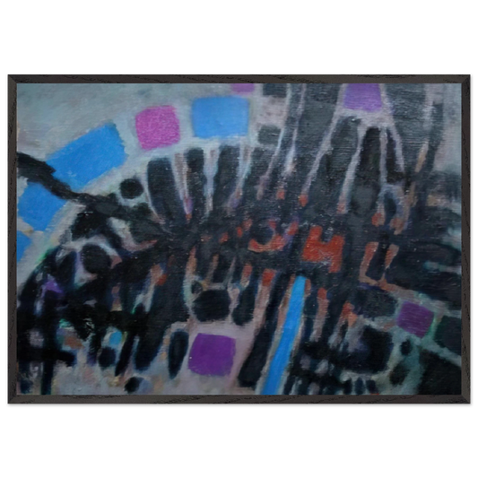 Untitled - 1957 N6 - Alfred Manessier 70x100 cm / 28x40 inches Framed Art Print – Black Wooden Frame