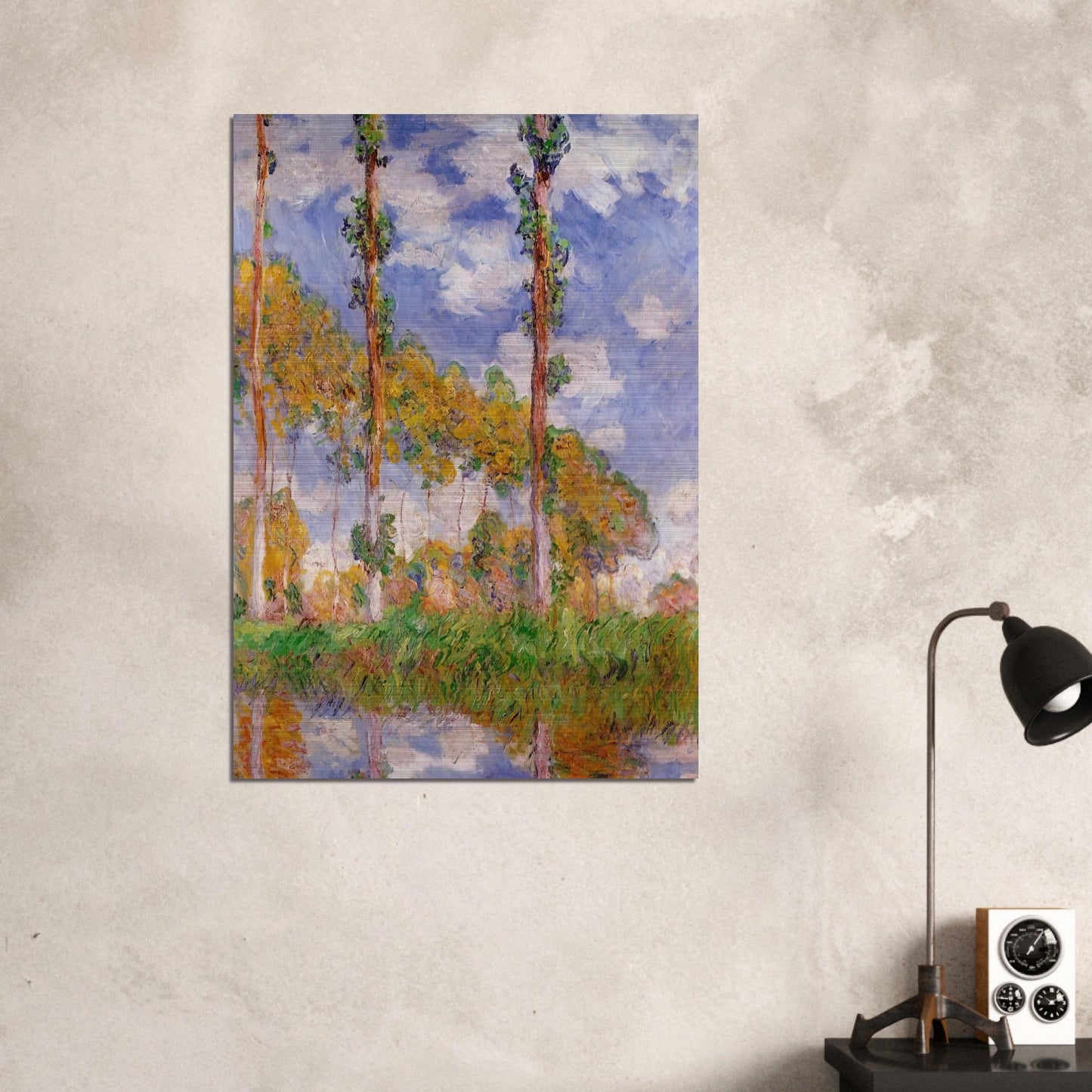 Three Trees in Summer - claude monet Brushed Aluminum Print - 70x100 cm / 28x40 inches | claude monet Aluminum Print | claude monet Prints