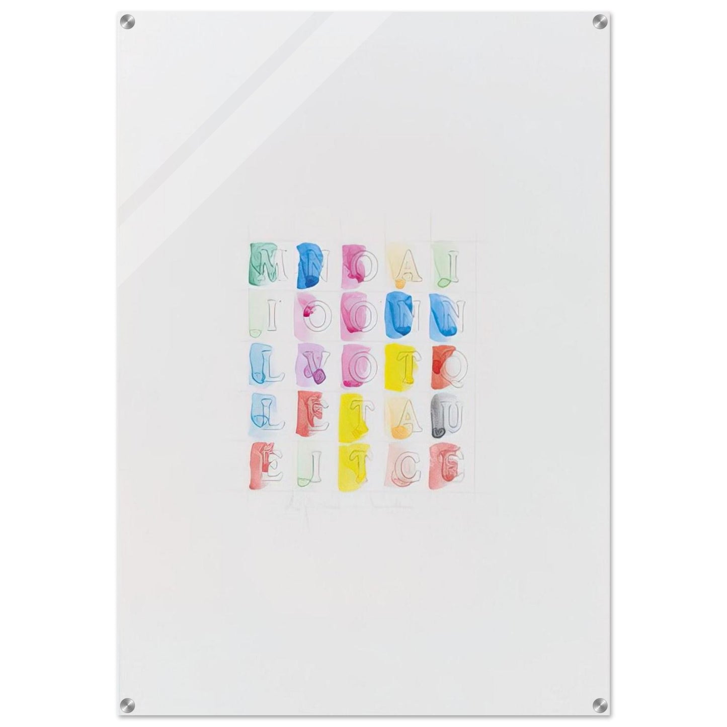 MILLENOVECENTOTTANTACINQUE 1985 - Alighiero Boetti Acrylic Print - 70x100 cm / 28x40″ inches | Alighiero Boetti Wall Art | Alighiero Boetti Prints