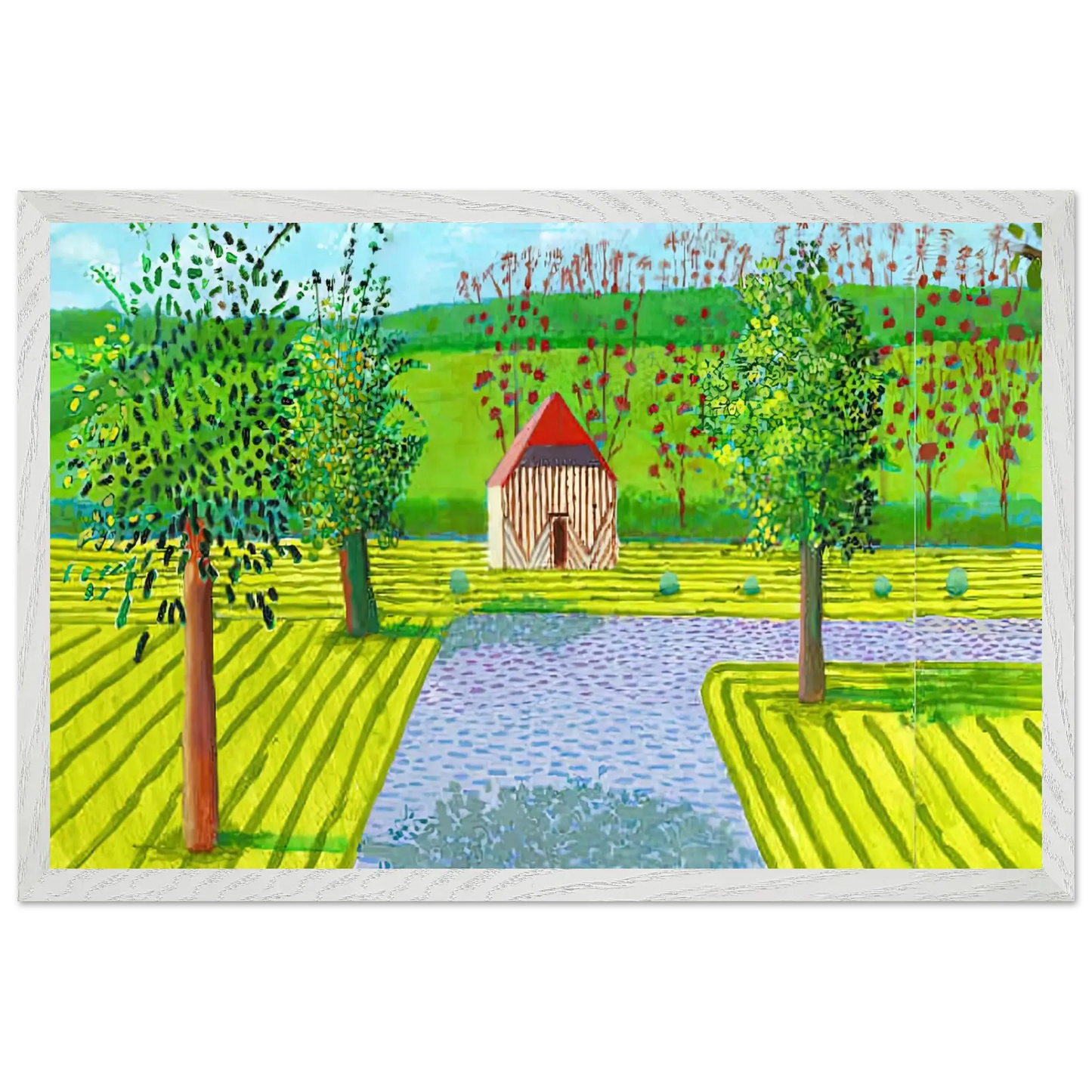 David Hockney - David Hockney Wall art - 40x50 cm / 16x20 Inches - Premium Wooden Framed Poster With Fine Art Paper - Wood frame