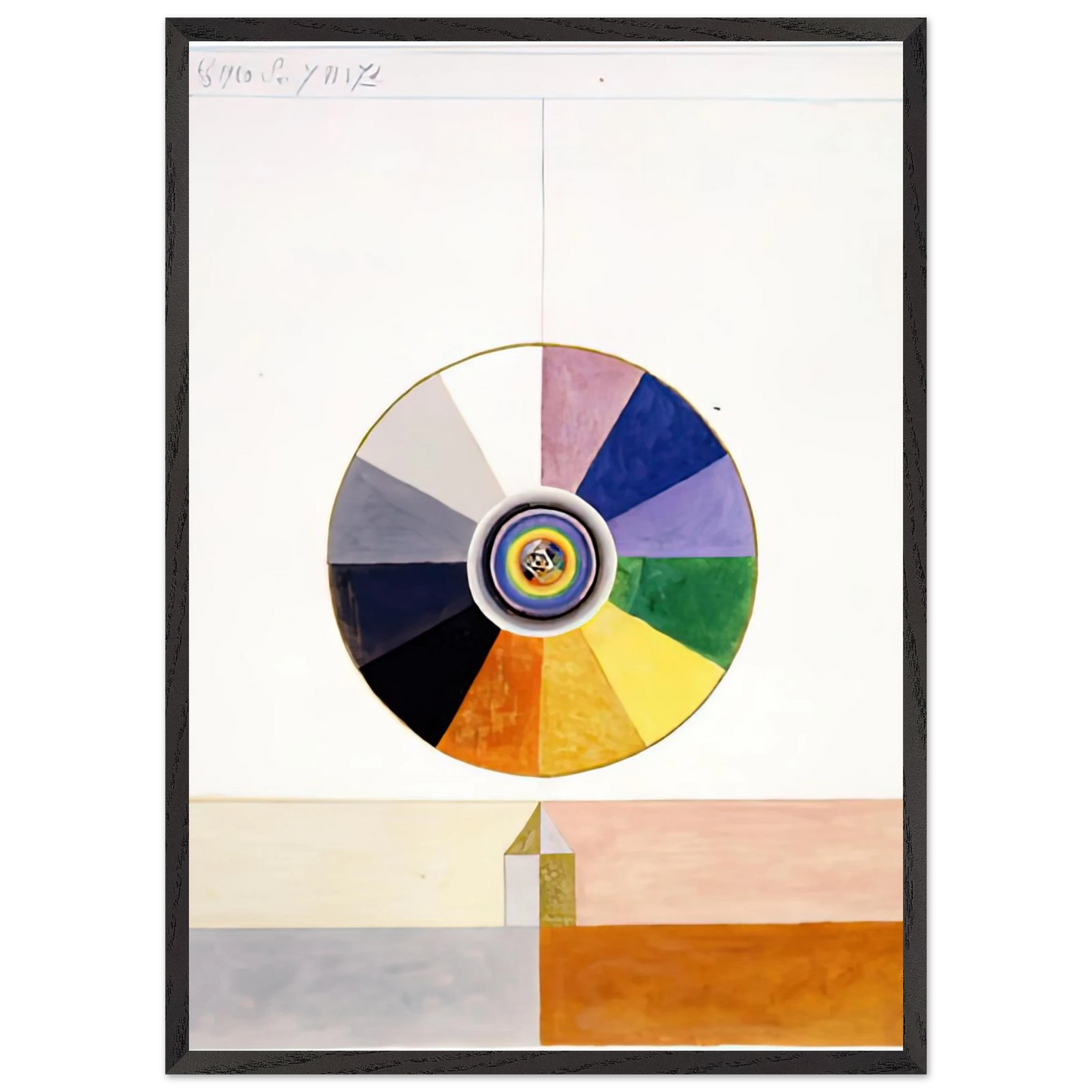 Hilma af Klint - SERIES VII NO 7D 1920 Wall art - A2 (42 x 59.4  cm) - Premium Wooden Framed Poster With Fine Art Paper-canvas - Black frame