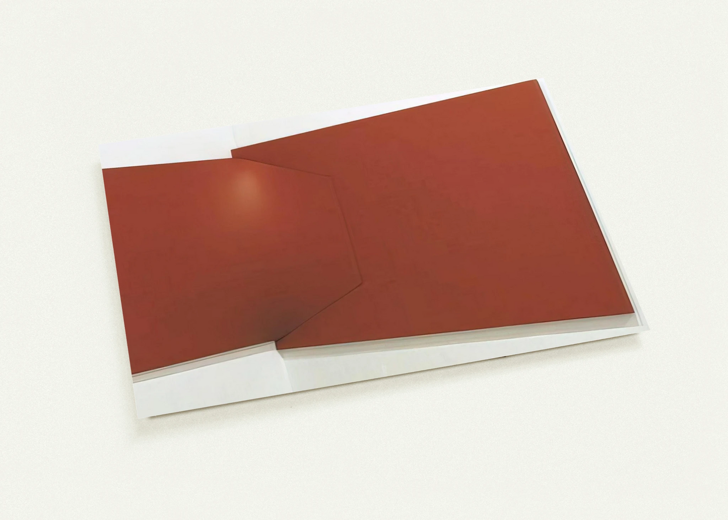 Dittico rosso - 1966 By Enrico Castellani Pack of 10 Post Cards | Enrico Castellani Post Cards | A6 (10.5 x 14.8 cm) - 4.1 x 5.8 inches