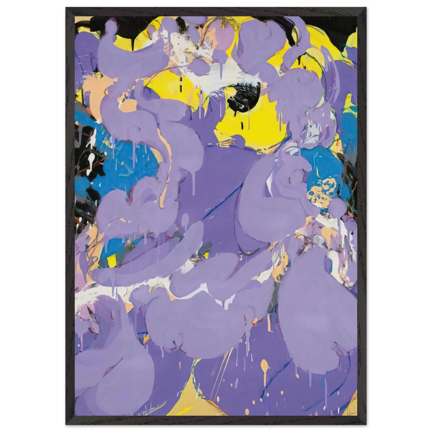 Helen Frankenthaler - Untitled - 1978 Wall art - A1 (59.4 x 84.1  cm) - Premium Wooden Framed Poster With Fine Art Paper-canvas - Black frame