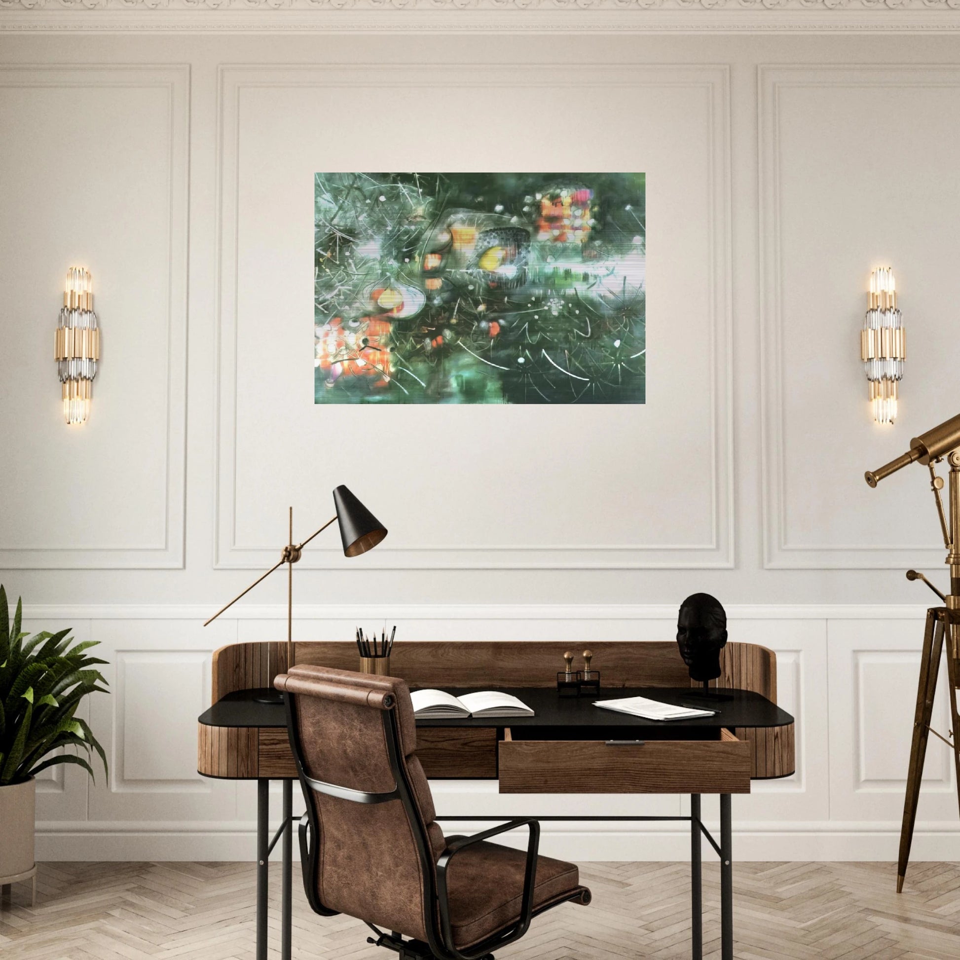 TO GIVE PAINLESS LIGHT 1955 - Roberto Matta Brushed Aluminum Print - 70x100 cm / 28x40 inches | Roberto Matta Aluminum Print | Roberto Matta Prints