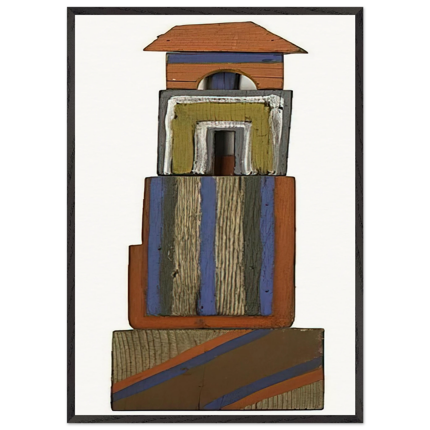The Tower - 1969 - Betty Parsons 70x100 cm / 28x40 inches Framed Art Print – Black Wooden Frame