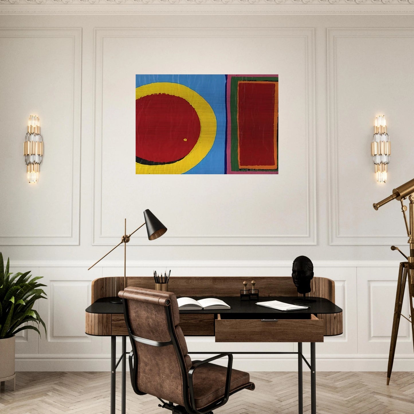 Composition - Al Held Brushed Aluminum Print - 70x100 cm / 28x40 inches | Al Held Aluminum Print | Al Held Prints