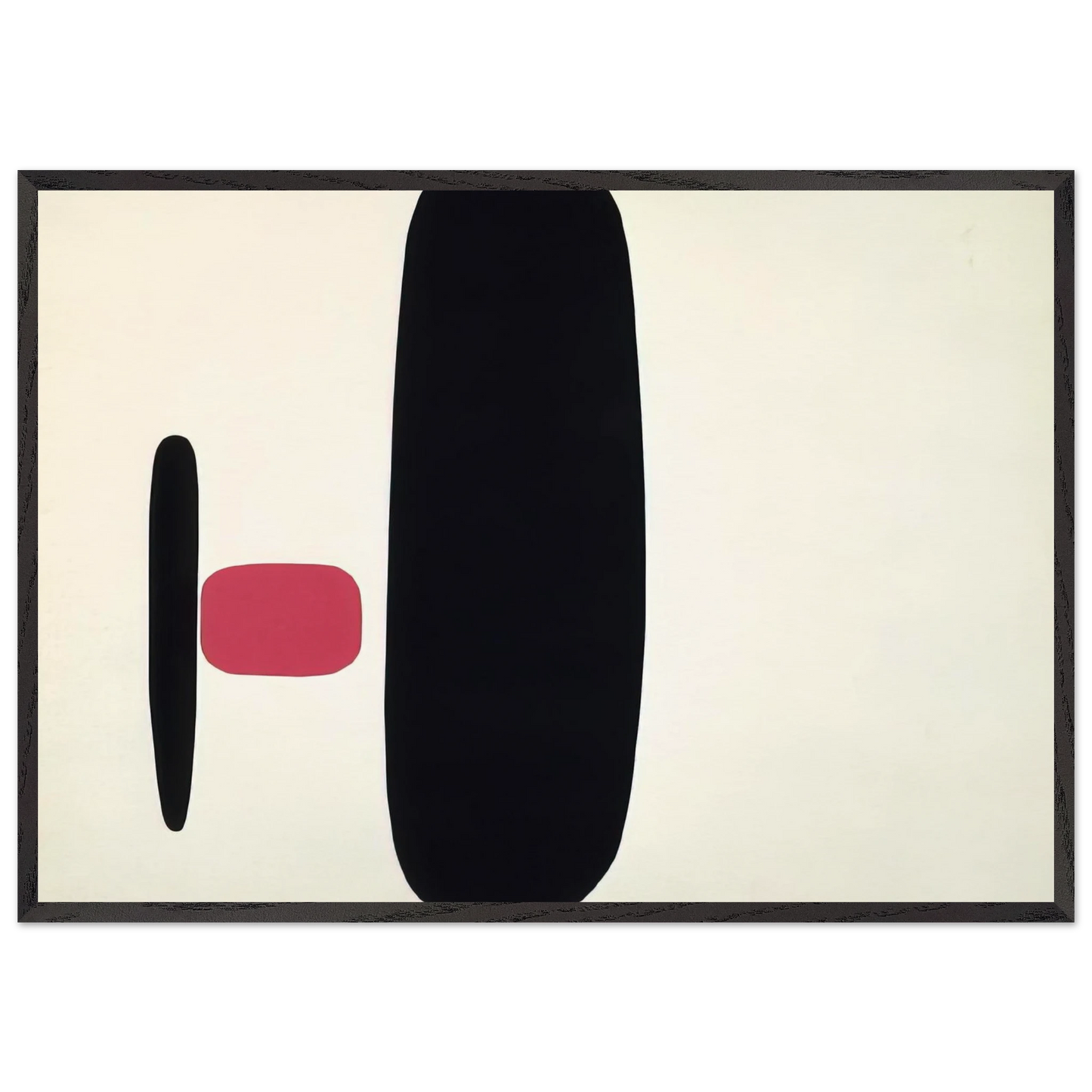 Untitled - Concretism N1 - Bruno Munari 70x100 cm / 28x40 inches Framed Art Print – Black Wooden Frame