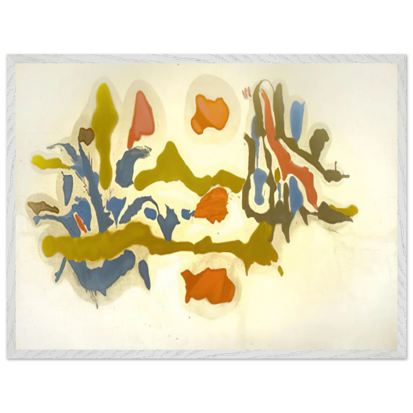 Helen Frankenthaler - Seascape with Dunes - 1962 Wall art - 45x60 cm / 18x24 inches - Premium Wooden Framed Poster With Fine Art Paper-canvas - Wood frame