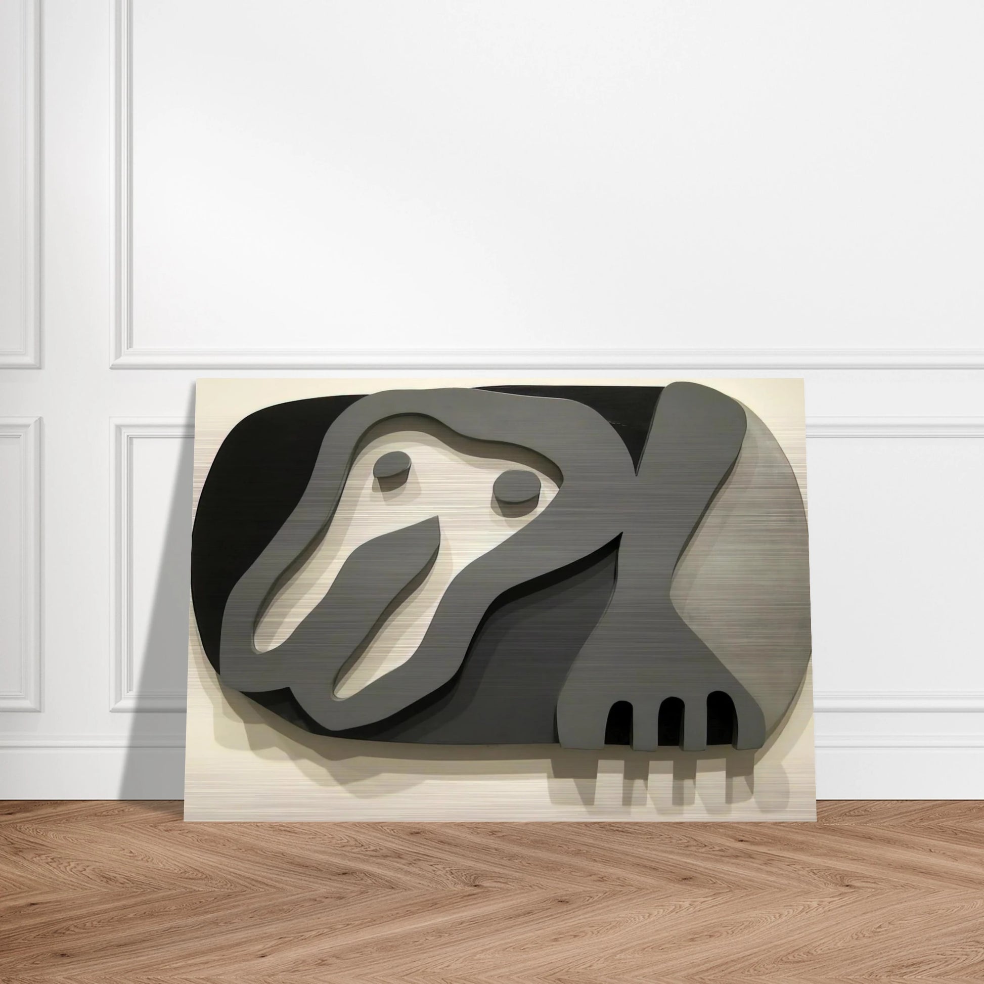 Shirt Front and Fork - Jean Arp Brushed Aluminum Print - 70x100 cm / 28x40 inches | Jean Arp Aluminum Print | Jean Arp Prints