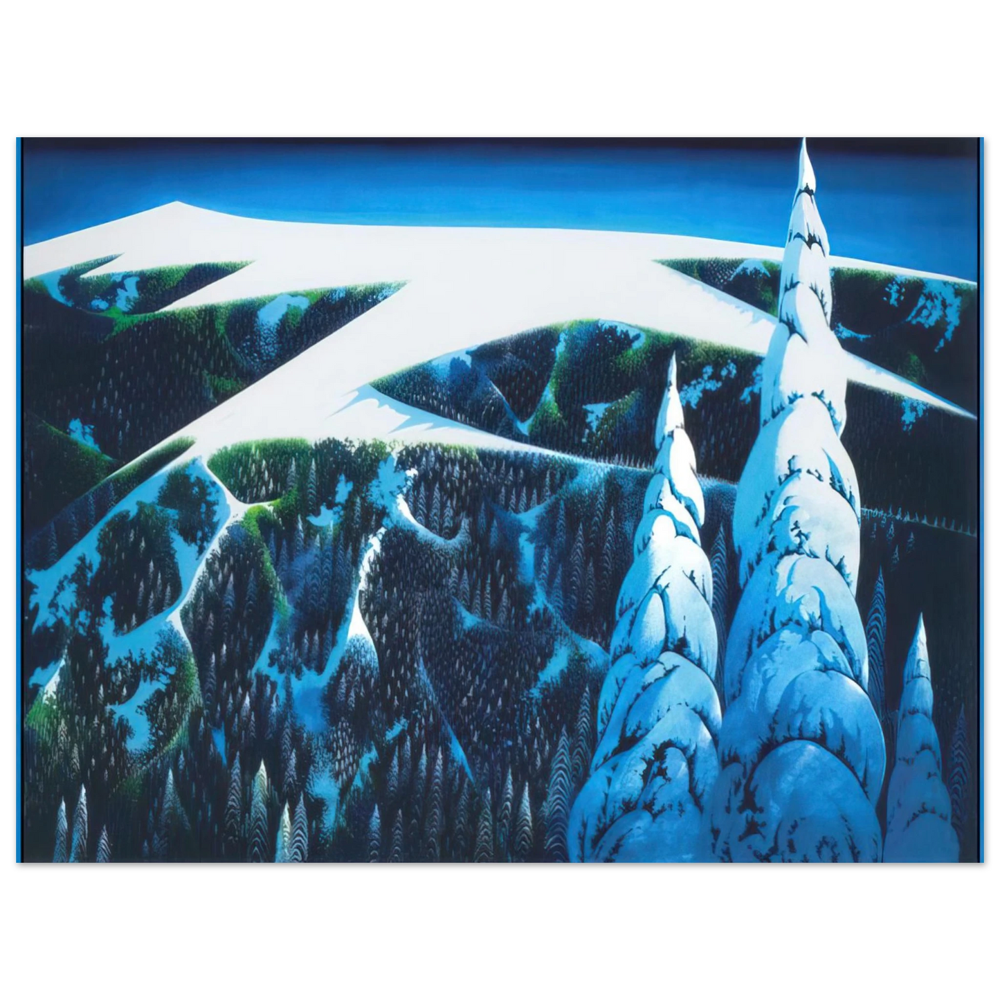 Eyvind Earle - Sangre De Cristo Range  75x100 cm / 30x40inches Fine Art Poster