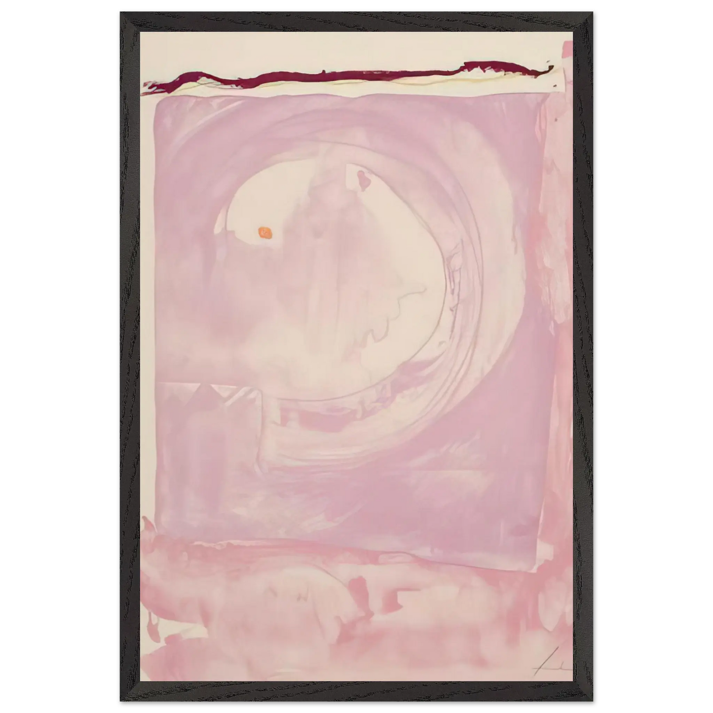 Helen Frankenthaler - Reflections IX - 1995 Wall art - 20x25 cm / 8x10 inches - Premium Wooden Framed Poster With Fine Art Paper - Black frame