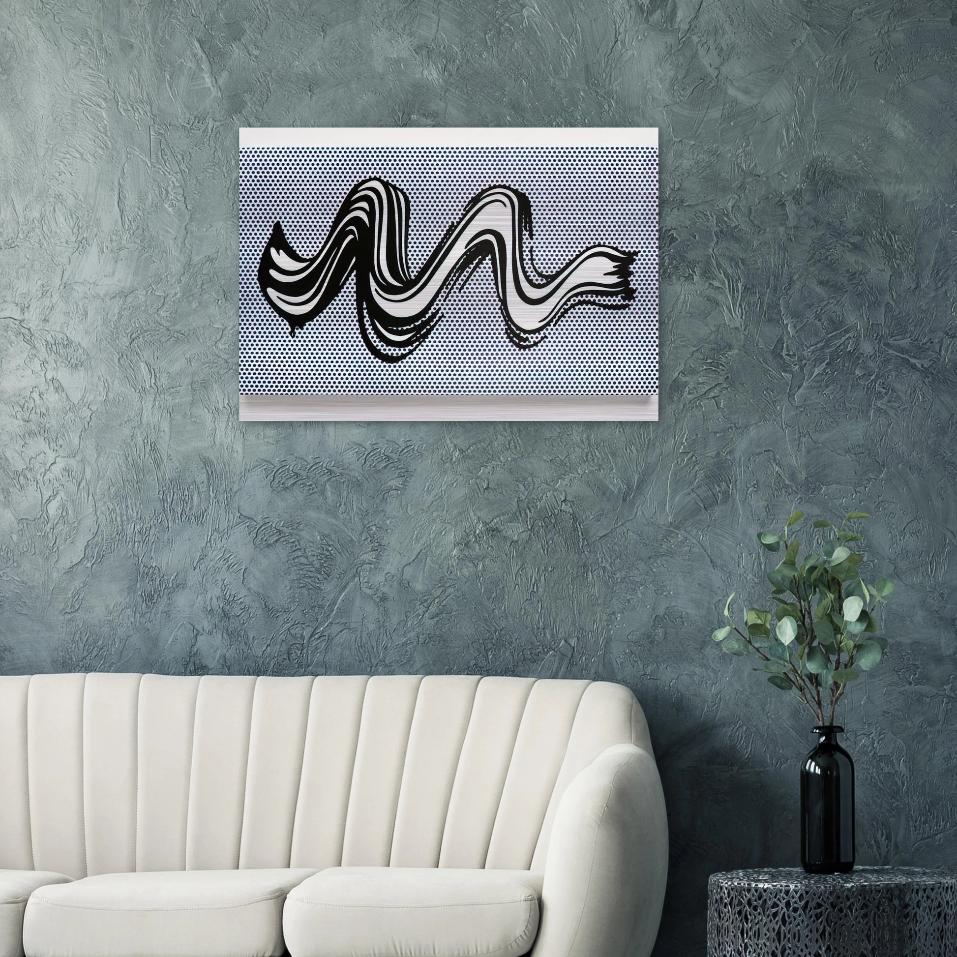 BRUSHSTROKE 1965 - Roy Lichtenstein Brushed Aluminum Print - 70x100 cm / 28x40 inches | Roy Lichtenstein Aluminum Print | Roy Lichtenstein Prints