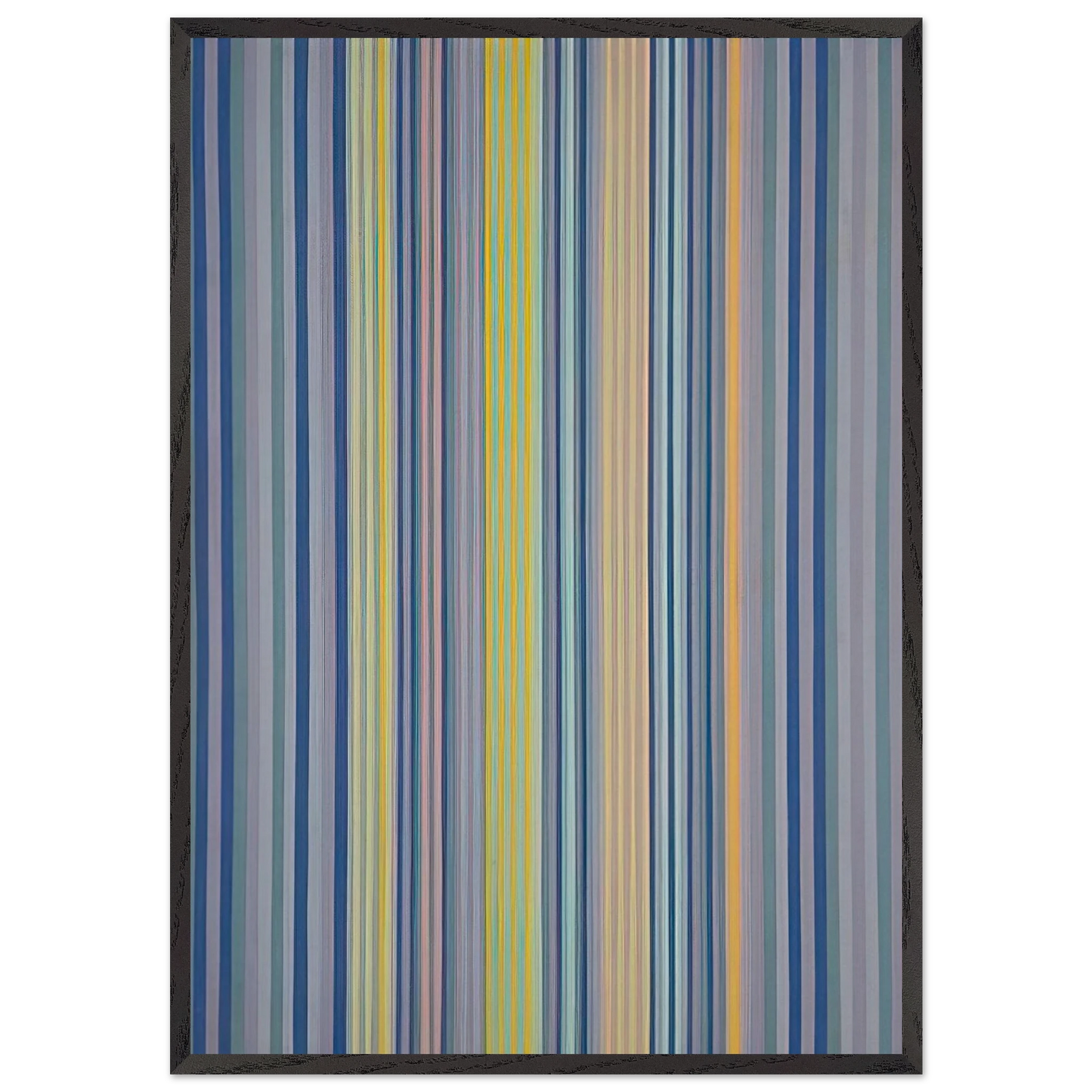 Midnight Watch - 1976 - Gene Davis 70x100 cm / 28x40 inches Framed Art Print – Black Wooden Frame