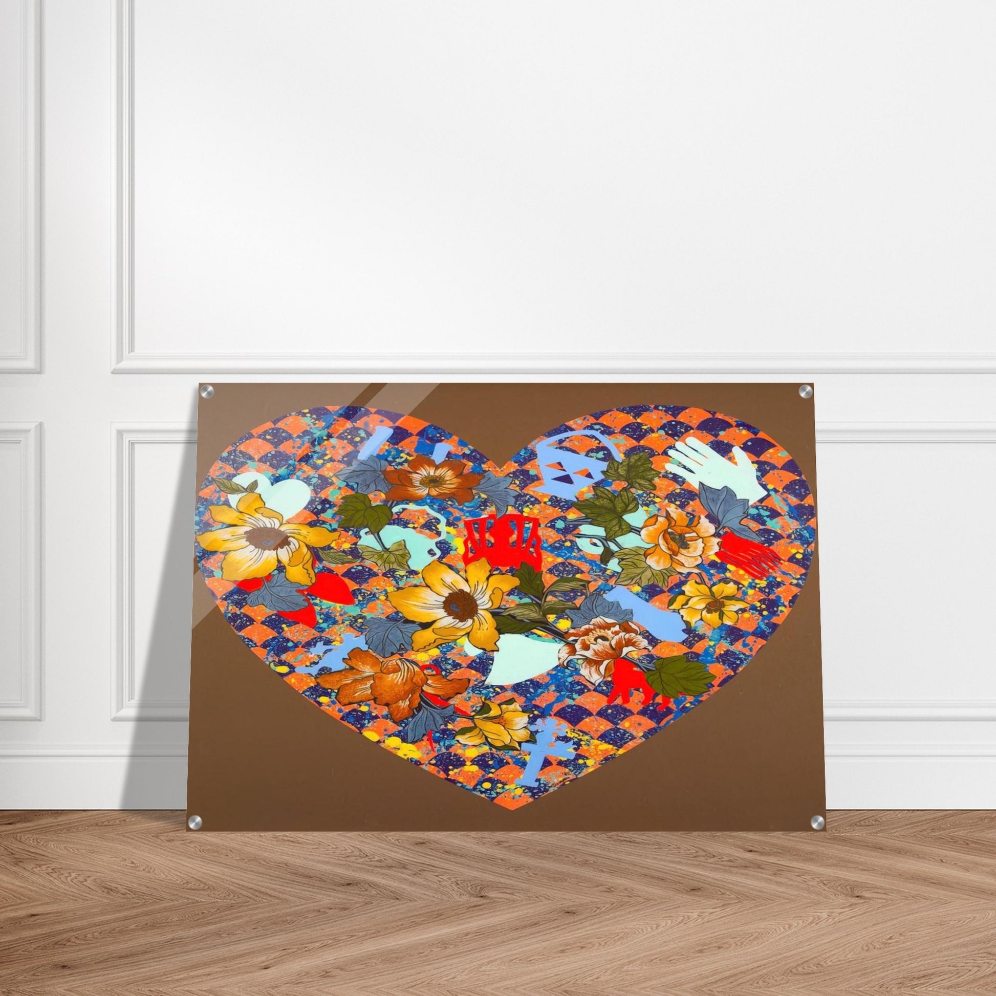 Our Stenciled Heart - 2008 - Miriam Schapiro Acrylic Print - 70x100 cm / 28x40″ inches