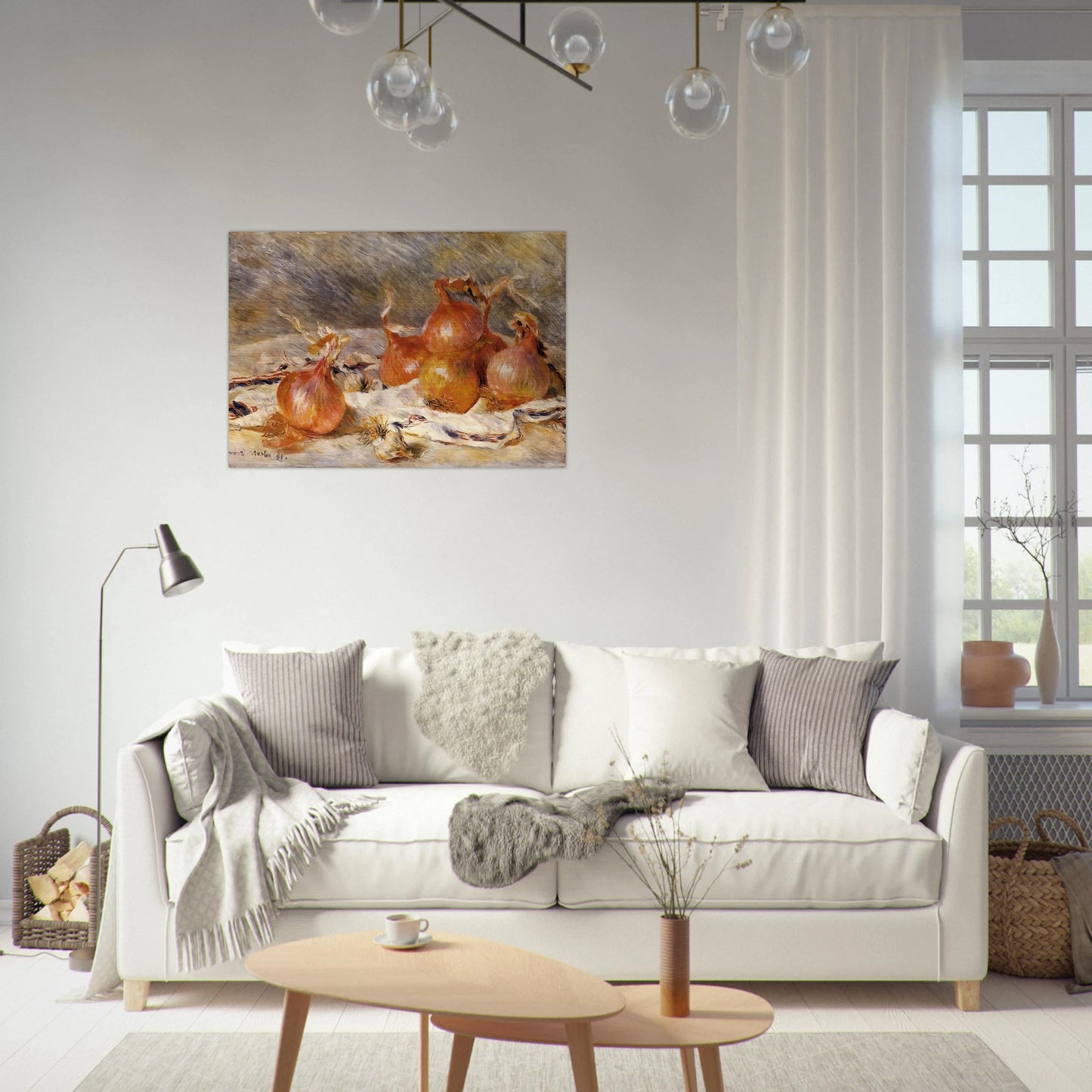 Onions - Pierre-Auguste Renoir Brushed Aluminum Print - 70x100 cm / 28x40 inches | Pierre-Auguste Renoir Aluminum Print | Pierre-Auguste Renoir Prints