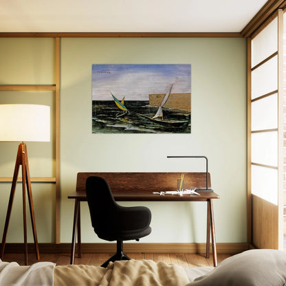 VELE NEL PORTO - Carlo Carra Brushed Aluminum Print - 70x100 cm / 28x40 inches | Carlo Carra Aluminum Print | Carlo Carra Prints