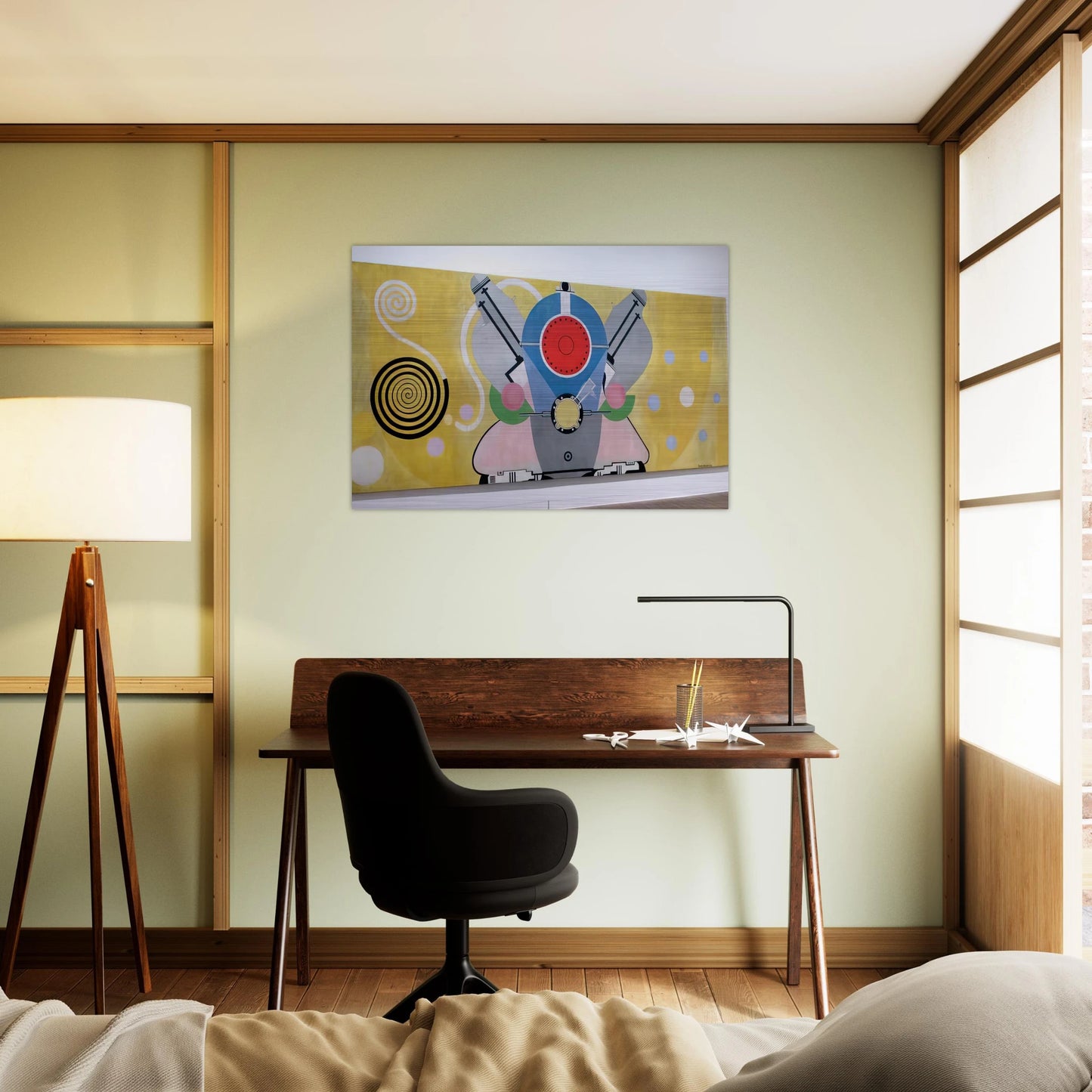 MOTEUR D AVION DECORATION POUR LE PALAIS DE L AIR EXPOSITION INTERNATIONALE DES ARTS ET DES 1937 - Sonia Delaunay Brushed Aluminum Print - 70x100 cm / 28x40 inches | Sonia Delaunay Aluminum Print | Sonia Delaunay Prints