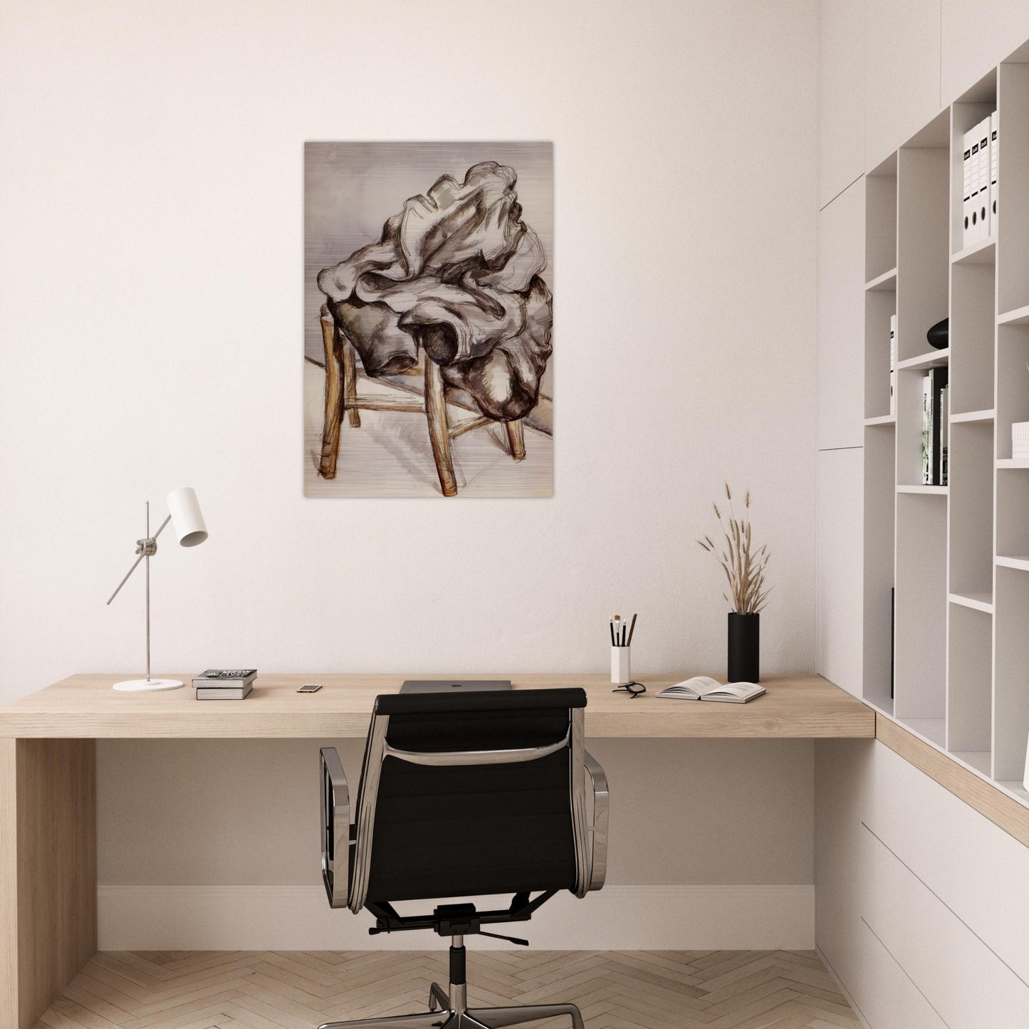 Jacket on a Chair - Paul Cézanne Brushed Aluminum Print - 70x100 cm / 28x40 inches | Paul Cézanne Aluminum Print | Paul Cézanne Prints