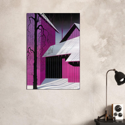 Amethyst - Eyvind Earle Brushed Aluminum Print - 70x100 cm / 28x40 inches | Eyvind Earle Aluminum Print | Eyvind Earle Prints