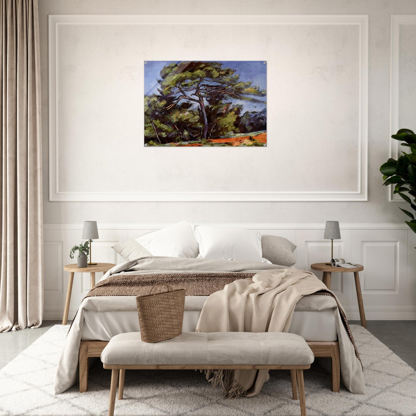 The Great Pine - Paul Cézanne Acrylic Print - 70x100 cm / 28x40″ inches | Paul Cézanne Wall Art | Paul Cézanne Prints