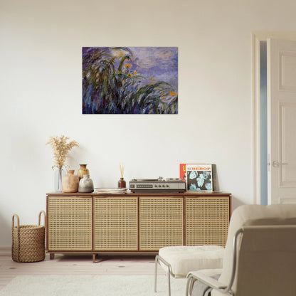 Yellow Irises - claude monet Brushed Aluminum Print - 70x100 cm / 28x40 inches | claude monet Aluminum Print | claude monet Prints