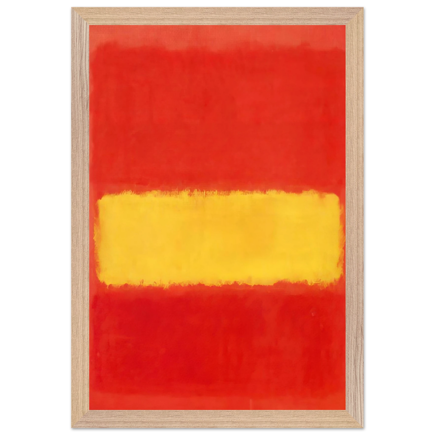 Mark Rothko - Yellow band - 1956 Wall Art - 30x40 cm / 12x16 inches - Premium Wooden Framed Poster With Fine Art Paper-canvas - Black frame