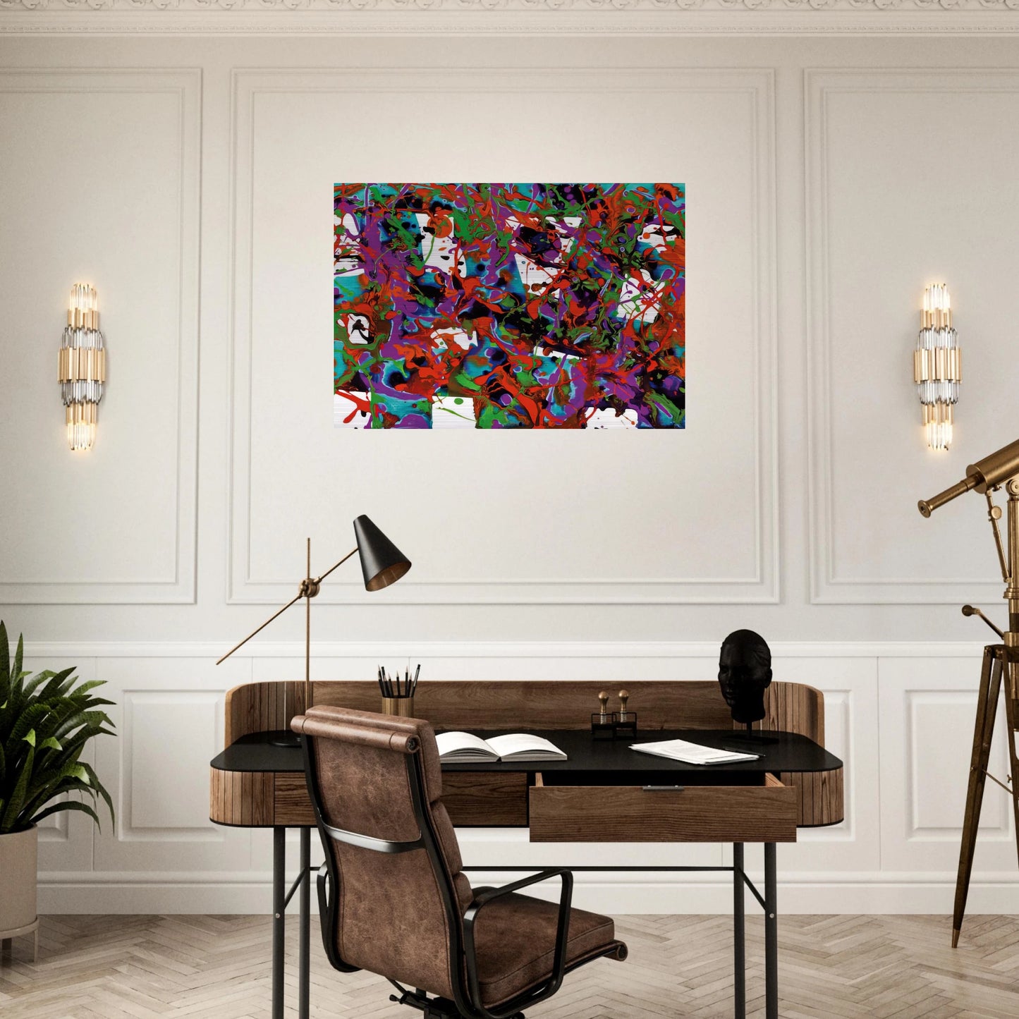 Untitled  SFP94-23  SF94-036  - Sam Francis Brushed Aluminum Print - 70x100 cm / 28x40 inches | Sam Francis Aluminum Print | Sam Francis Prints