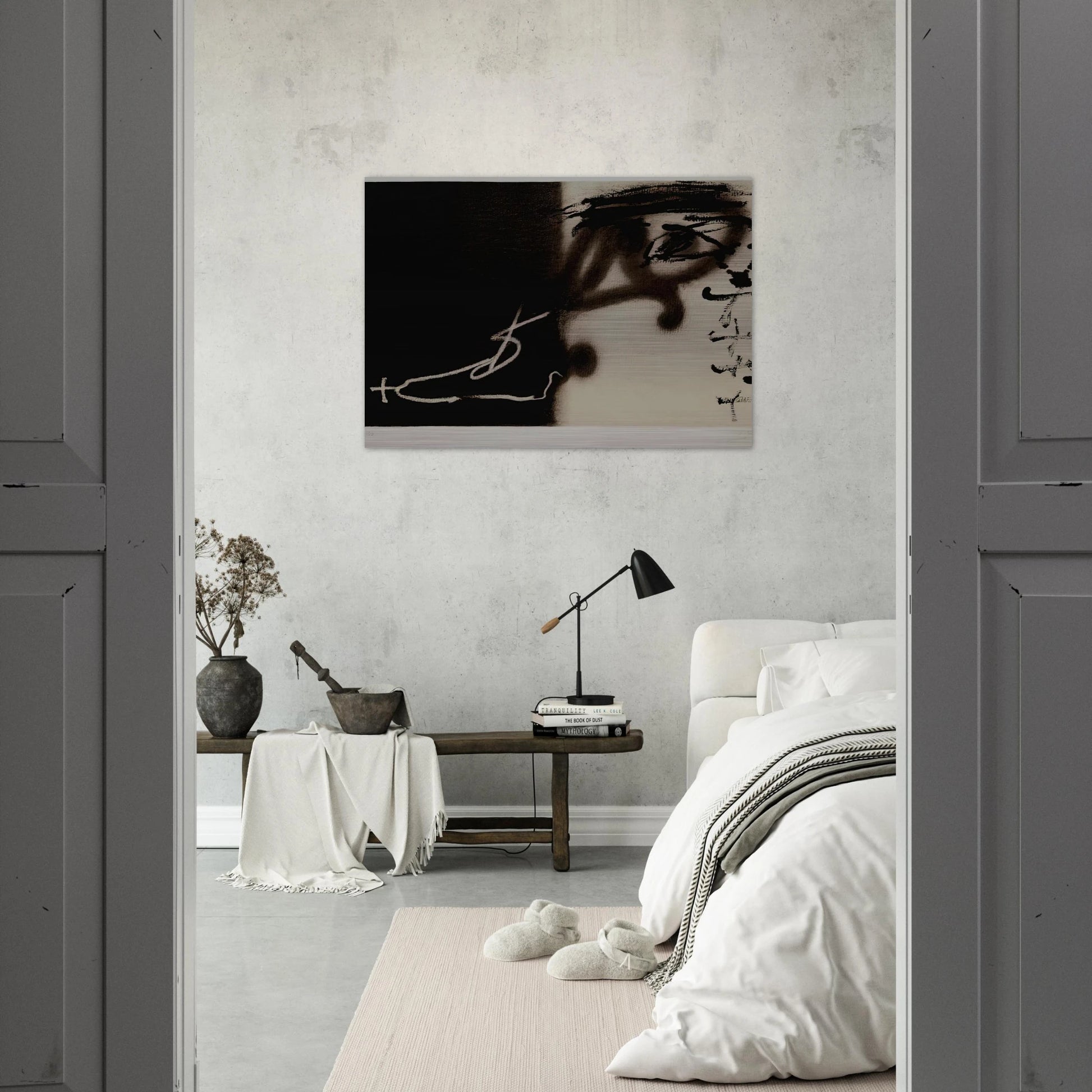 DIVIS 1983 - Antoni Tapies Brushed Aluminum Print - 70x100 cm / 28x40 inches | Antoni Tapies Aluminum Print | Antoni Tapies Prints